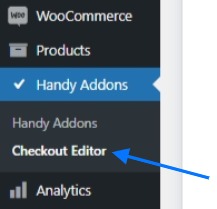 Select Checkout Editor On Dashboard