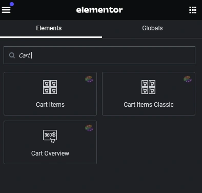 drag cart Widgets